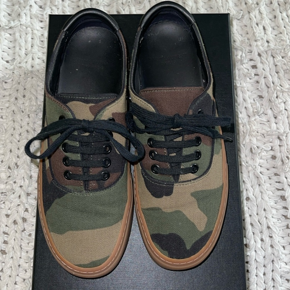 Saint Laurent Venice Camo Low Top Shoes